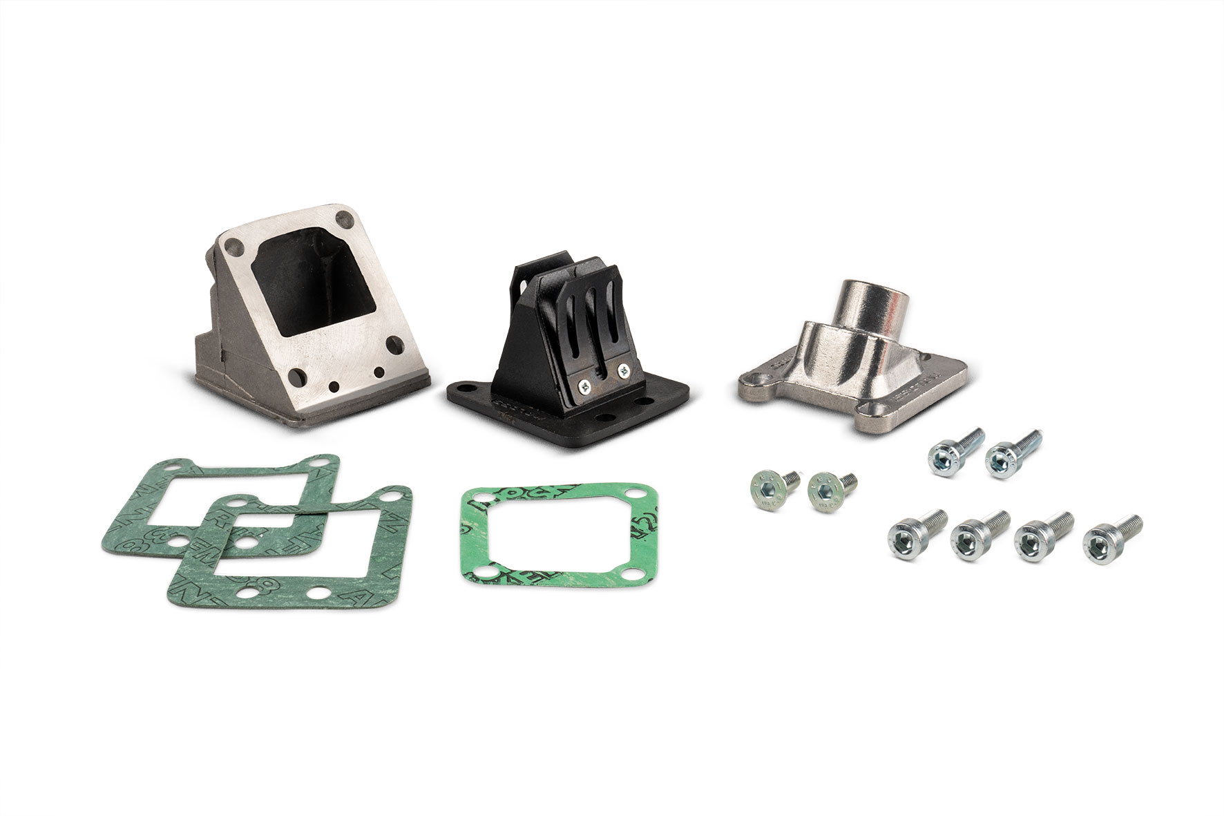 Malossi Complessivo collettore valvola lamellare maggiorata D. 15 Peugeot 103-104-105 50 2T